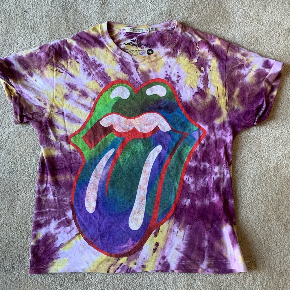 Alice + Olivia Rolling Stones tee shirt